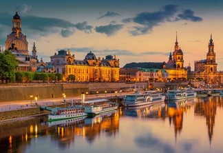 Paisagem em Dresden na Alemanha