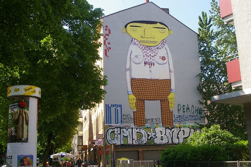 Arte de rua no bairro Kreuzberg em Berlim 
