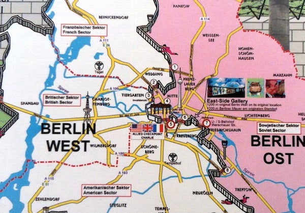 Mapa turístico de Berlim