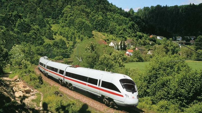 Viagem de trem na Alemanha