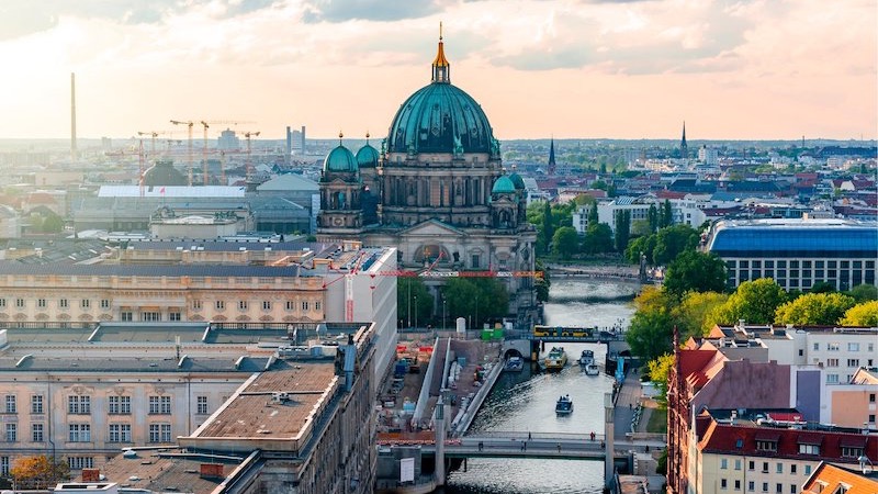 Vista da região da Catedral de Berlim