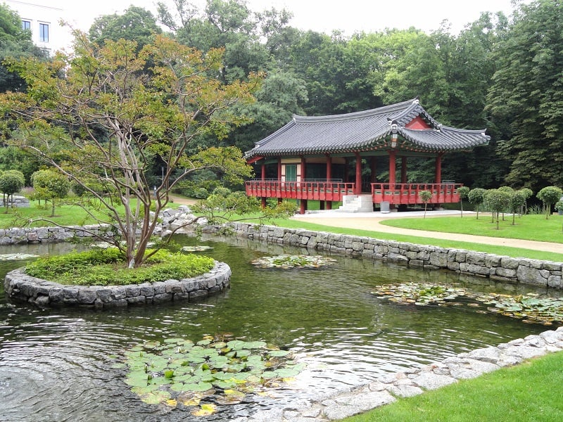 Grüneburgpark em Frankfurt - Jardim Coreano