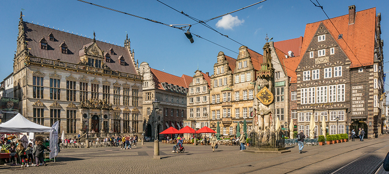 Praça Marktplatz em Bremen