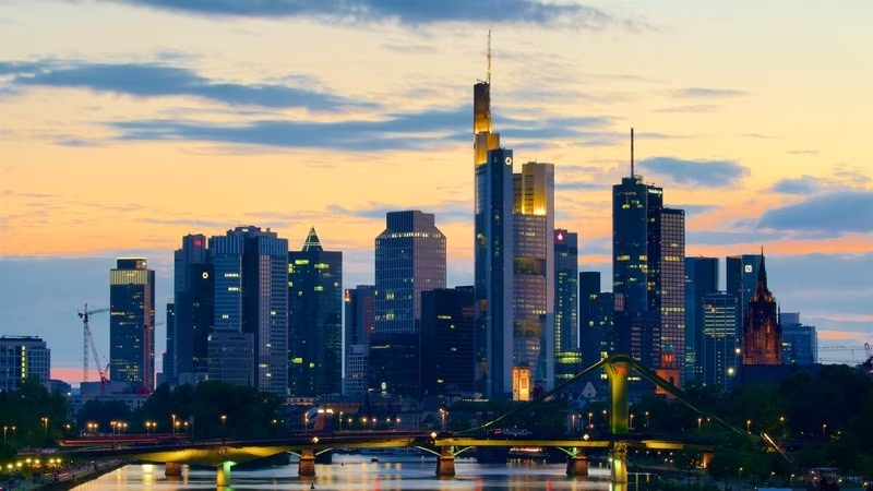Cidade de Frankfurt na Alemanha
