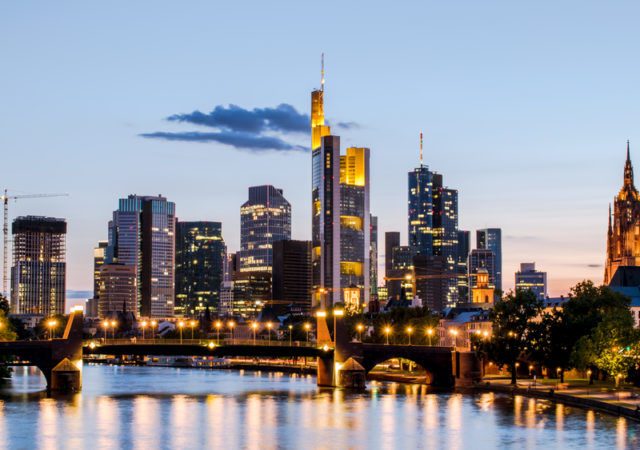 Cidade de Frankfurt na Alemanha