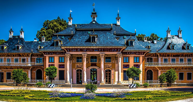 Fachada do Museu Pillnitz Castle em Dresden